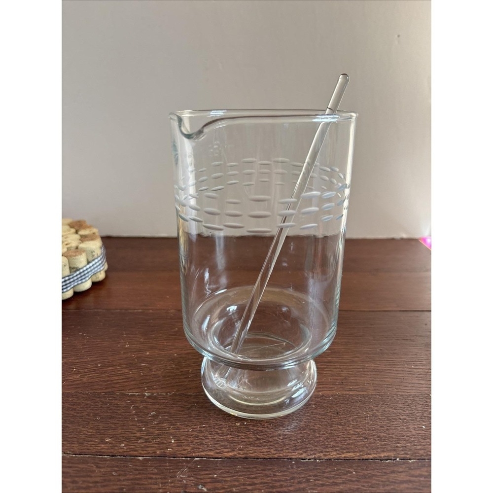 Princess house heritage crystal beverage server w Clear glass stock vintage